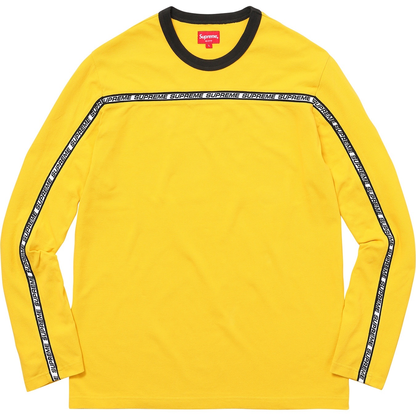 Tape Stripe L/S Pique Top view 4